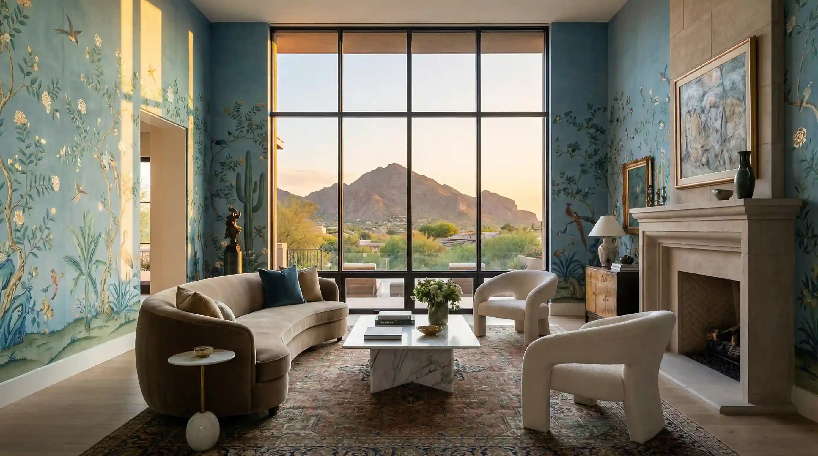 Historic home wallpaper restoration in New York