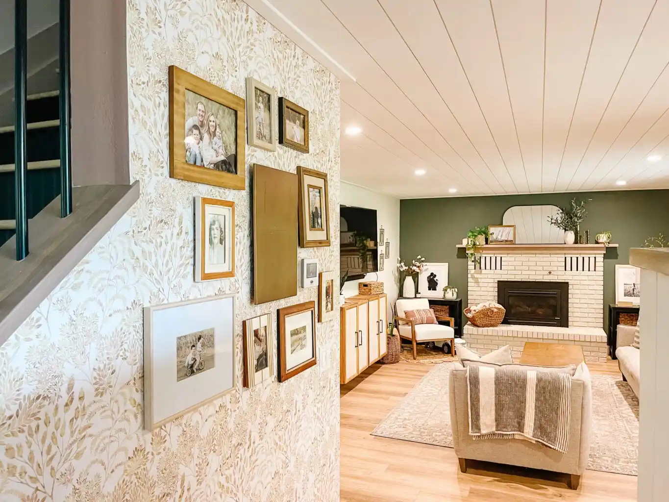 Wallpaper installation process in a Tarrytown NY residential home